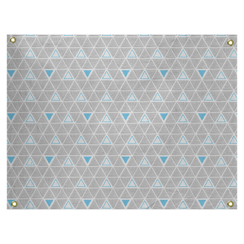 Tapisserie, H 50 po x l 59 po, Sarcelle