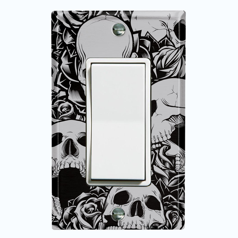 Patterned 1 - Gang Toggle Light Switch Standard Wall Plate