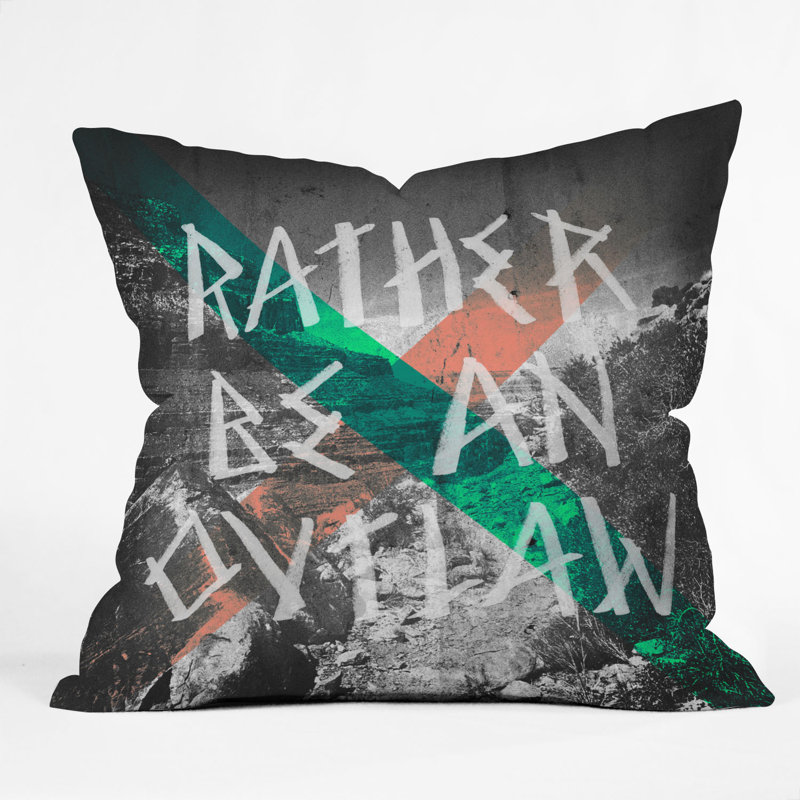 Coussin Wesley Bird Rather Be an Outlaw, 20 po x 20 po