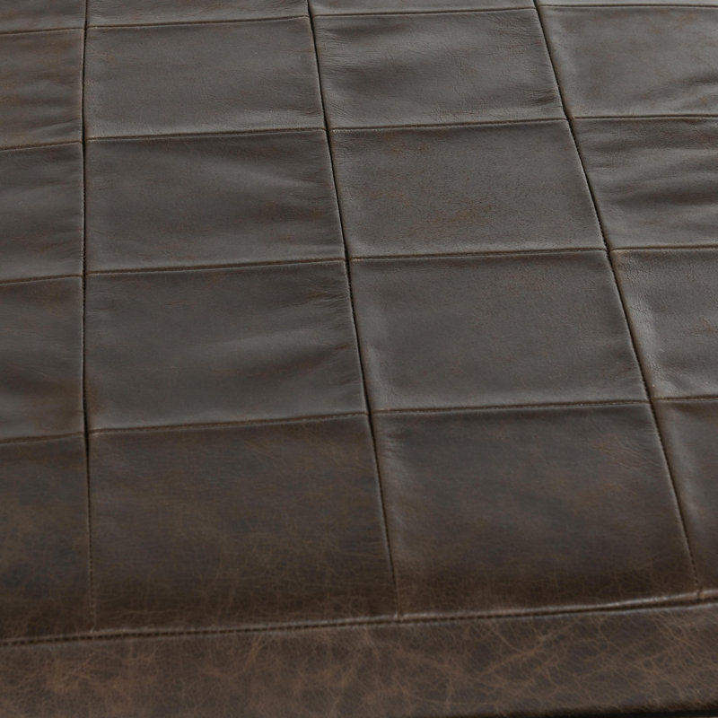 Malo Leather Bench, Brown