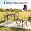 Table de camping robuste, table pliable, table portable avec deux hauteurs réglables