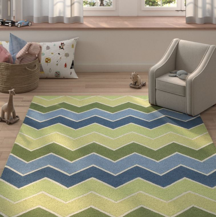 Queener Wool Chevron Indoor Rug, Runner 2'6" x 8'