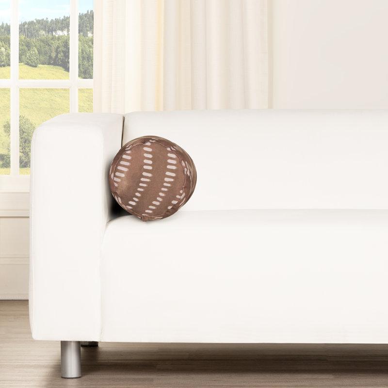 Coussin décoratif Linear Drift, Rust, Traversin 21 po x 8 po, polyester