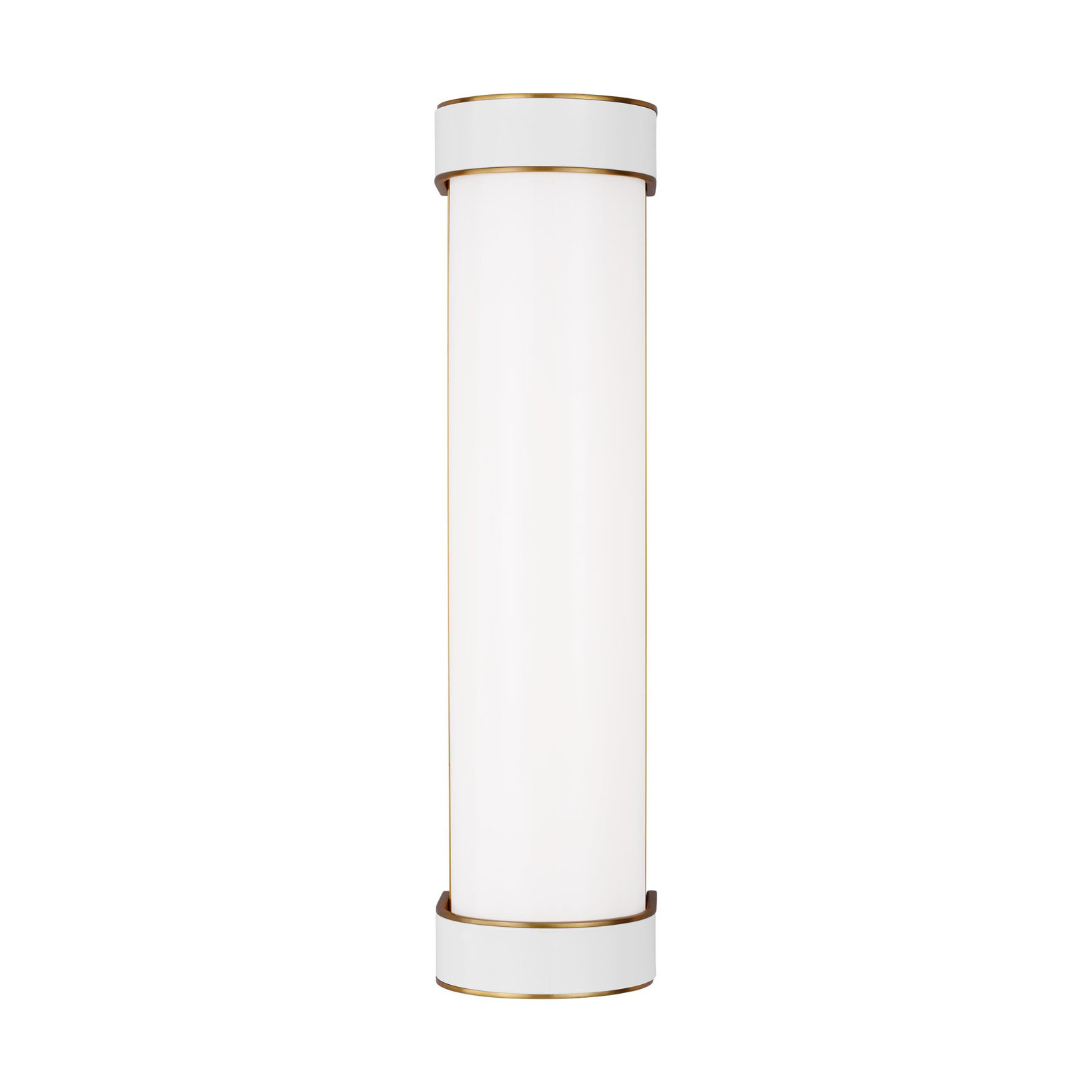 Moraine Single Alabaster Dimmable Vanity Light, Burnished Brass