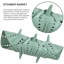 Extra Large Silicone Steamer Basket for 9~10 Inch Pot, 9.6 Inches Diameter with Handle Design, 1 Pack, (Green)
