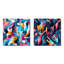 Cylis - Ensemble de 2 collages carrés abstraits-101846079-101846077