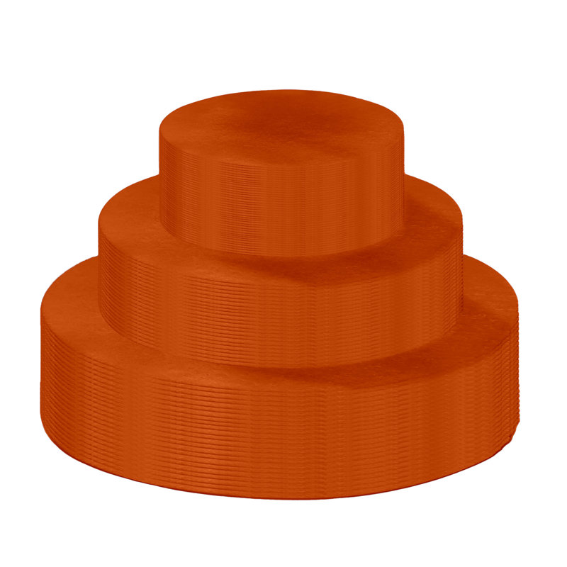 Séparateur de plaques en feutre FabricLA | Ensemble de 48 tampons ronds en 3 tailles différentes, Orange
