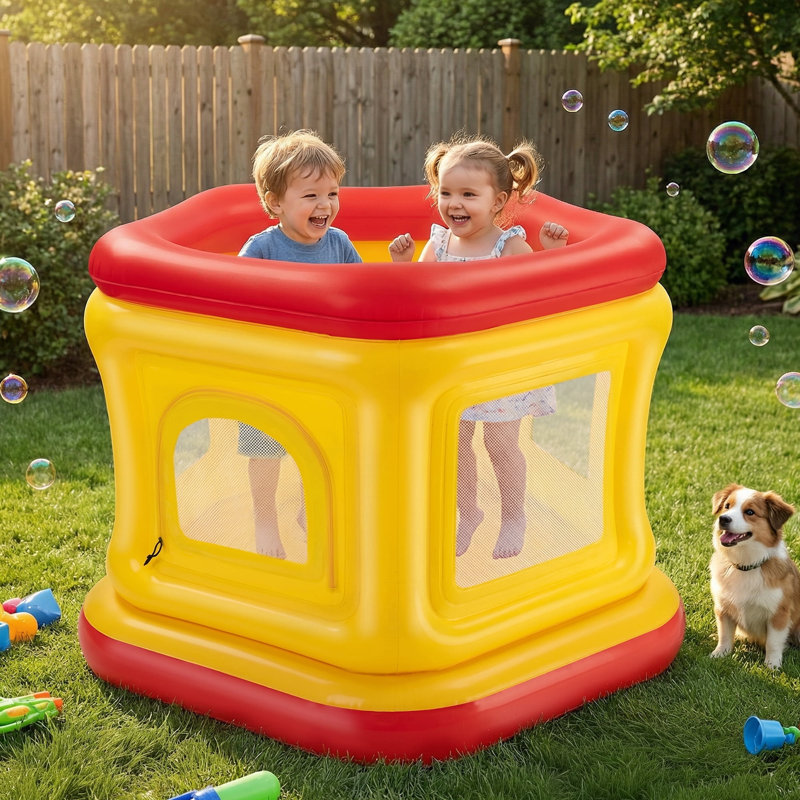 Indoor Outdoor 3-in-1 Inflatable Bounce House for Toddlers 1-3