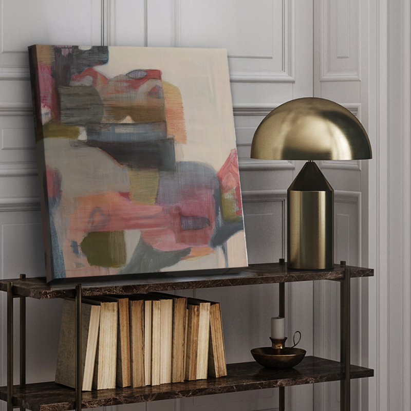 Geranium & Ginger -Custom Wrapped Gallery Cavas, 27" H x 18" W