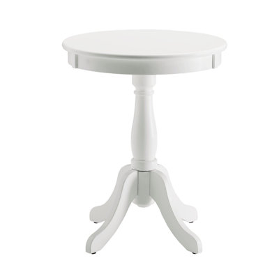 Alger White Finish Accent Table