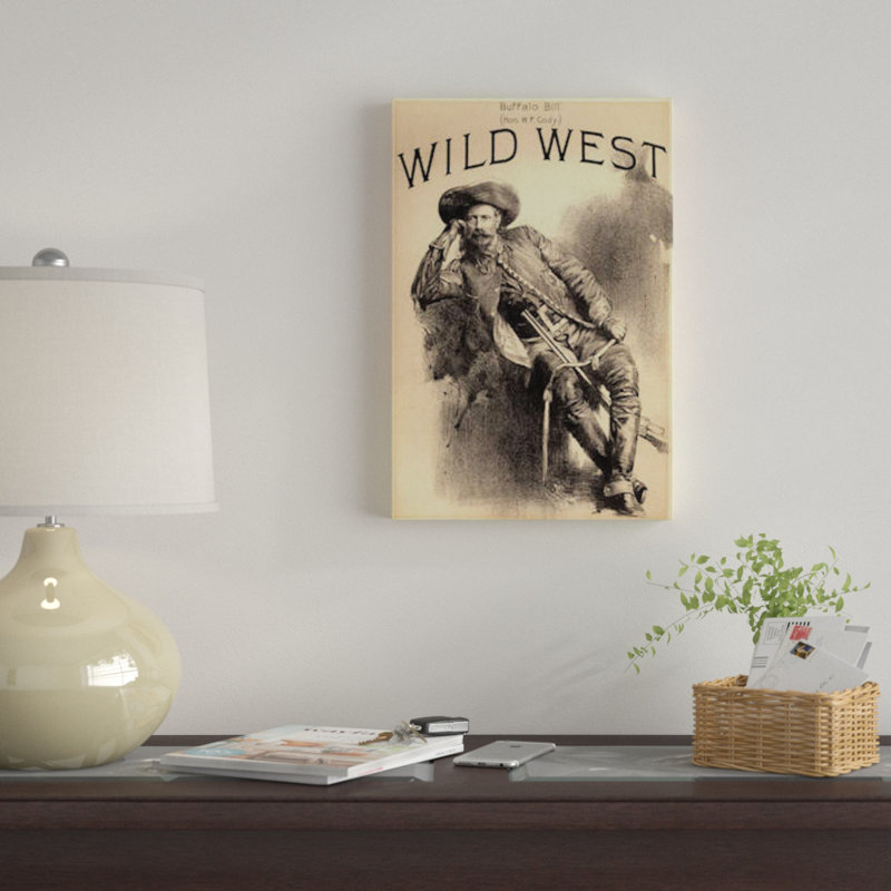 «Buffalo Bill», impression sur toile, H 26 po x l 18 po x P 1,5 po, Toile tendue, Pas de tapis