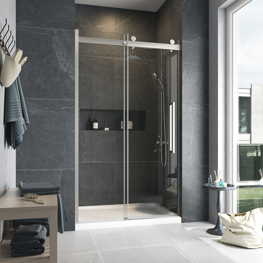 OVE Decors Bel Soft Close 2-Piece 32" x 48" x 81" Base/Door Rectangular Alcove Shower Kit Ove Decors Frame 