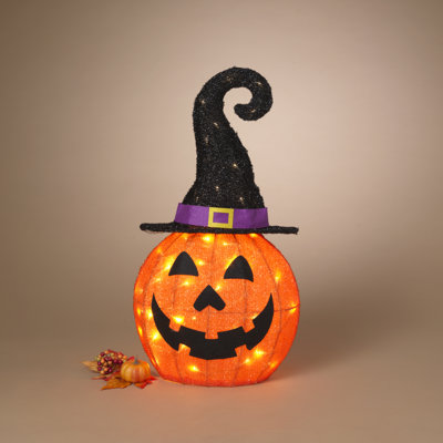 Festive jack o' lantern stands 24.8 inches tall