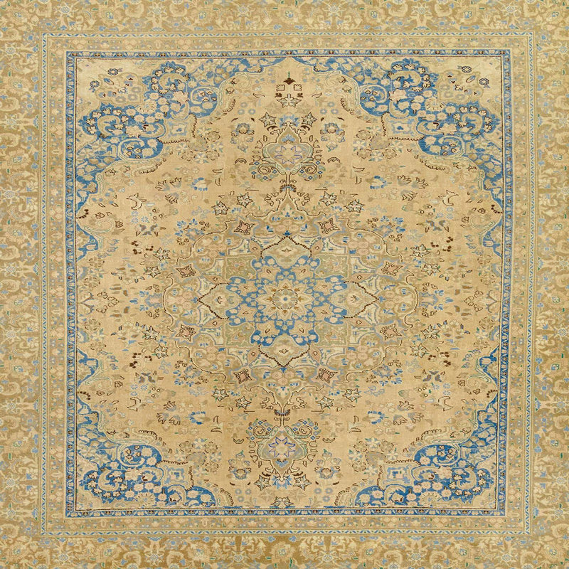 Abstract Indoor Rug, Square 8'