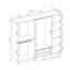 Modern Wardrobe with Numerous Shelves, Anthracite & Black, 88.6 x 74.8 x 20.5 inches | 100% Melamine Coated Particle Board, Thickness: 0.7 inches | Stylish Storage Solution for Any Bedroom or Living Space-72026770