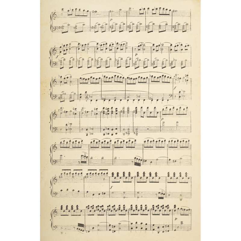 Notes de musique I - Impression, H 30 po x l 20 po, Non, Cadre flottant blanc