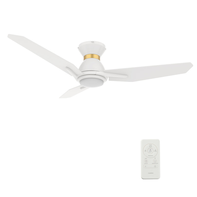 Smart Ceiling Fan With Remote, Light Kit Included, Works With Google Assistant And Amazon Alexa,Siri Shortcut., 52", Black