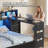 Space Saving Twin Corner Daybed with Desk, Bookcase and Storage Drawers-267975555