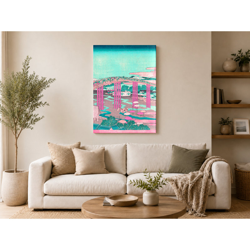 Yoroi Ferry, Koami-chô (de cent vues célèbres d'Edo) - Art mural sur toile, 24" W x 36" H