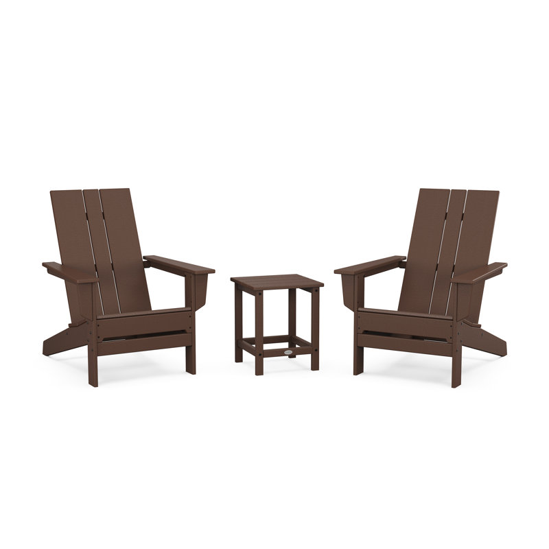 Chaise Adirondack d'extérieur avec table POLYWOOD x, Acajou