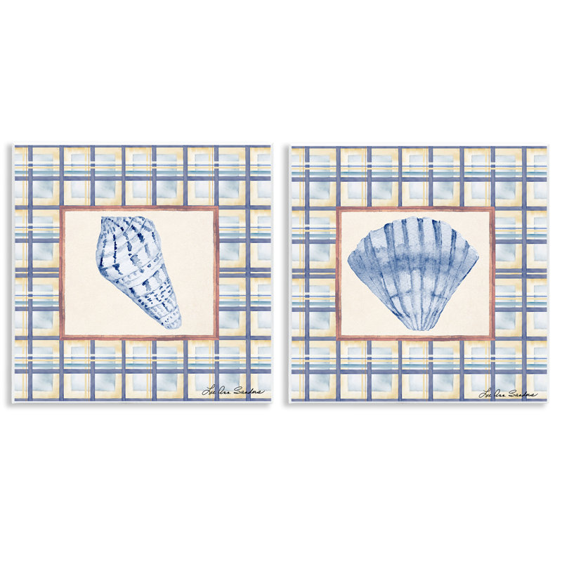 Ensemble de 2 plaques murales Sea Treasures Over, par Lee Ann Sanders
