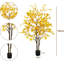 1 grand érable artificiel rouge, érable jaune, arbre en pot bionique, arbre d'aménagement paysager de fenêtre, décoration de cour