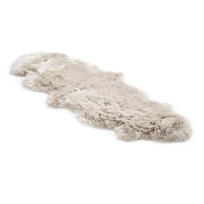 Solid Colour Sheepskin Shag 60cm X 180cm Area Rug