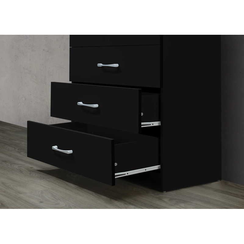 Commode 5 tiroirs Conkle, Noir