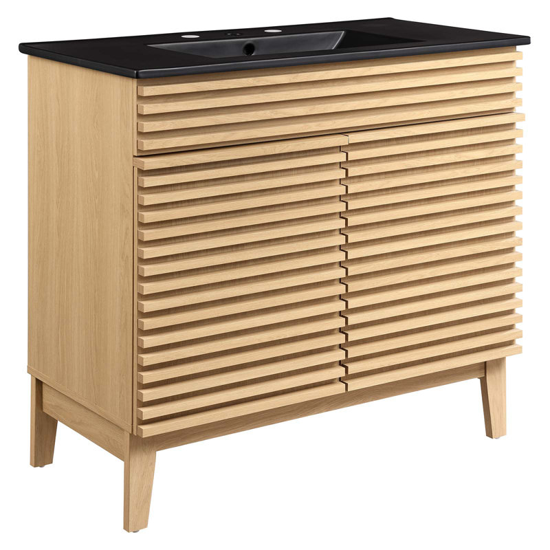 Modway Render 36" Bathroom Vanity, Oak