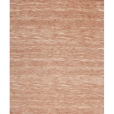 Modern Tibet III Hand Knotted Abstract Area Rug in Terra-Cotta