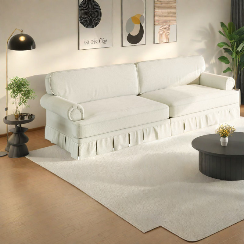 Spacious Mid Century Sofas, Chenille Elegance For Apartment & Office