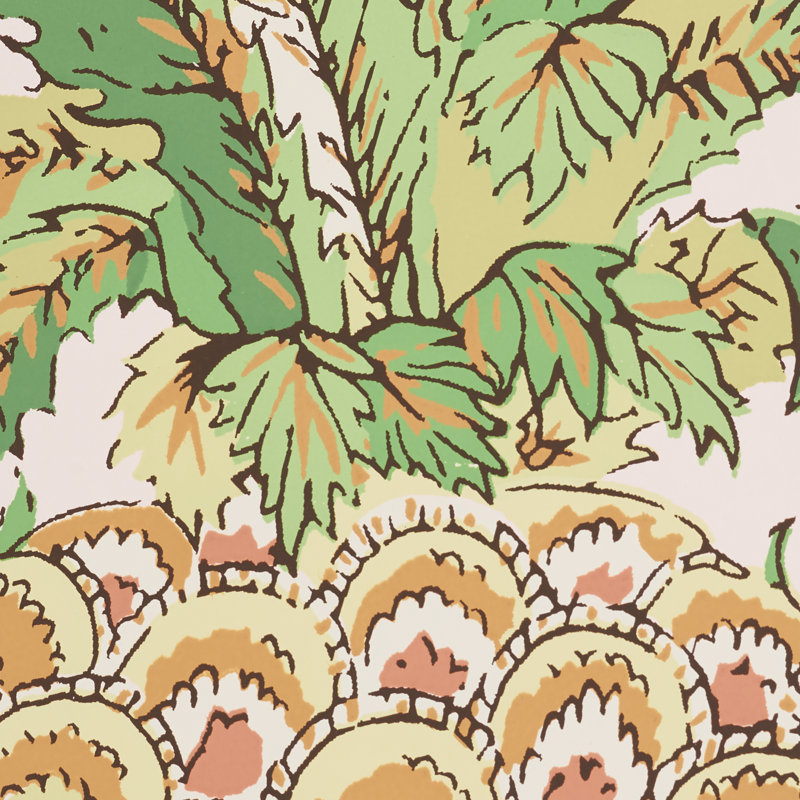 Papier peint ananas, Rosé