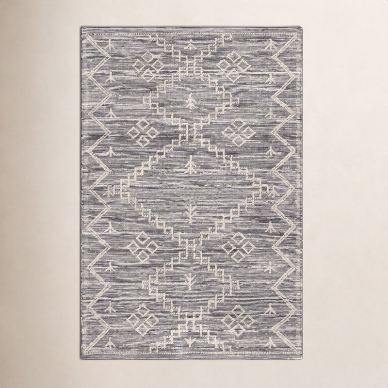Tapis beige en jute / coton touffeté à la main Foley, Rectangle 7 pi 6 po x 9 pi 6 po
