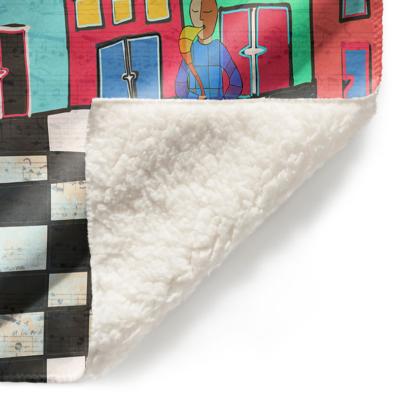 Couverture sherpa doux , 51 po x 60 po