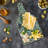 Ambesonne Leaves Tempered Glass Cutting Board Abstract Style Leaf Designs Multicolor