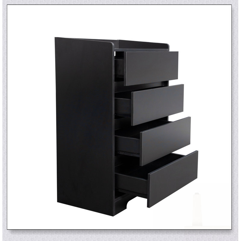 Armoire de rangement pour le salon avec 4 tiroirs, livres et multimédia, conception simple et élégante