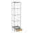 Modern Glass Display Cabinet With Drawer, Quick-Assembly LED Lighted Tempered Glass Bookshelf For Living Room And Bedroom-873973932