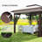 12' x 12' Pop Up Canopy with Mesh Sidewall Netting, Beige-87094449-87094450