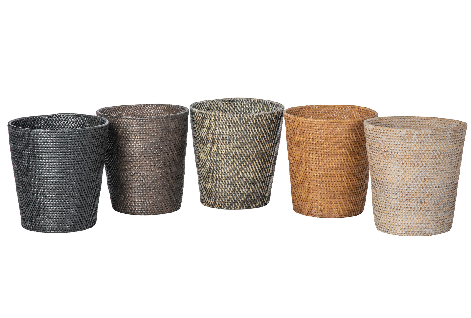 Goodfield 3gal Rattan Waste Basket, Brown