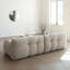 Canapé modulaire gris en coton et lin-971726602