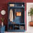 3-in-1 Hall Tree with Shoe Storage & Bench – 39.4” Blue Coat Rack with 5 Hooks & 5 Open Shelves – Modern Entryway Organizer for Bedroom, Living Room, Mudroom – Heavy-Duty, Anti-Tip Included-129519733