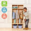 Casier ECR4Kids 2 sections avec banc et rangement pour casiers-104694844
