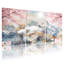 «Cherry Blossom Mountain Landscape», ensemble de 3 reproductions d'art sur toile tendues-1350284405