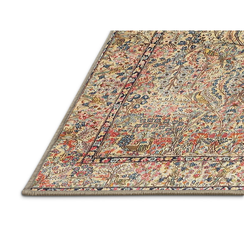 Tapis traditionnel 100% lavable à la machine 4289, Rectangle 3 pi x 5 pi