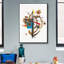 Encadré sur toile, estampe numérique, série 5 par Wassily Kandinsky Wall Art Living Office Home Decorations (cadre mince noir, 24 po x 32 po)