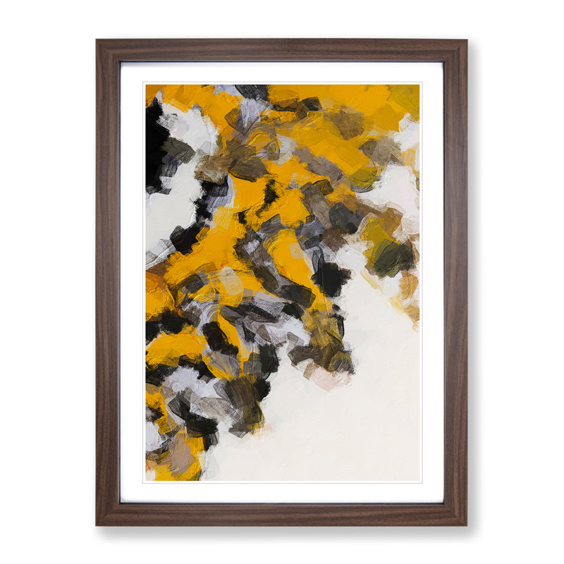 The Opposition Abstract - Framed Print, 64cm H x 46cm W x 2cm D, Walnut Framed