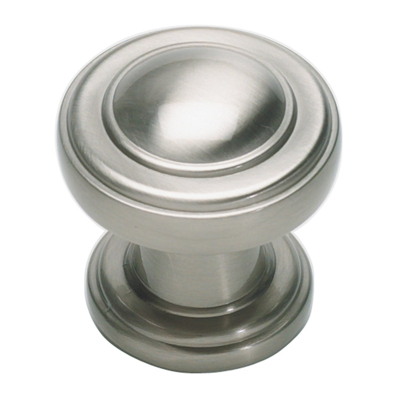 Bronte 1 1/8" Diameter Round Knob, Brushed Nickel
