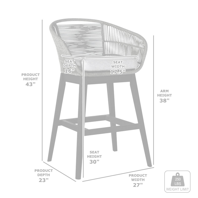Ensemble de 3 tabourets de bar Rigney, 30", Noir