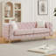 Canapés modernes à compression, Chesterfield en velours rose de 82,5 pouces pour la maison