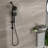 Multi Function Dual Shower Head - Shower System With 4.7" Rain Showerhead, 7-Function Hand Shower, Adjustable Slide Bar-114230225